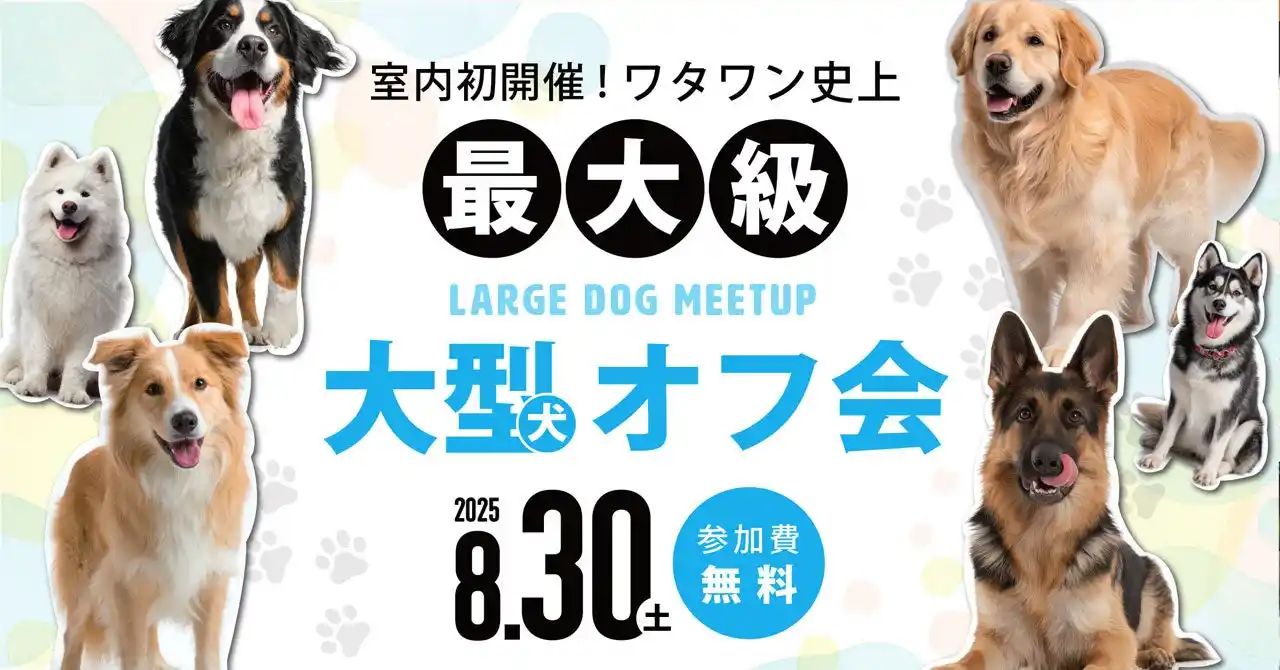 ＼待望の初開催！／8月30日（土）ワタワン史上最大級の大型犬オフ会がついに実現！ in WHATAWON