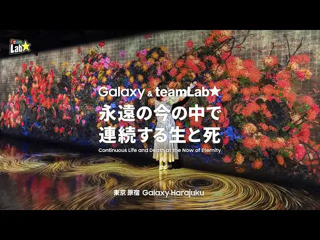 チームラボ「Galaxy ＆ チームラボ：永遠の今の中で連続する生と死」が原宿で開催中。