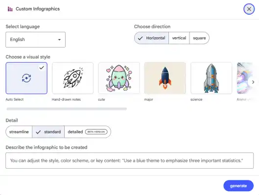 NotebookLM、新たに10種類のインフォグラフィックビジュアルスタイル登場と編集方法ガイド