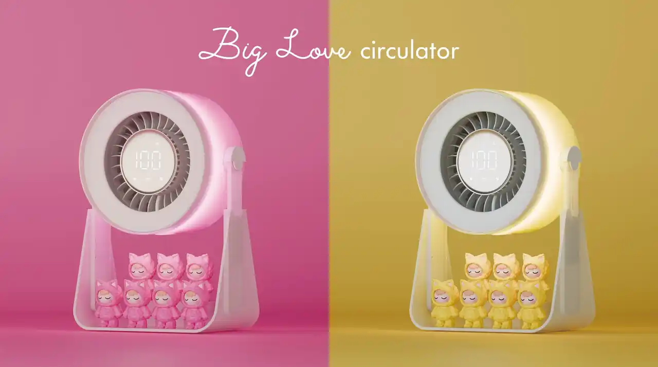 推しを飾って、推し色にかがやく。飾る・光る・送風、三役こなす“推し活”サーキュレーター