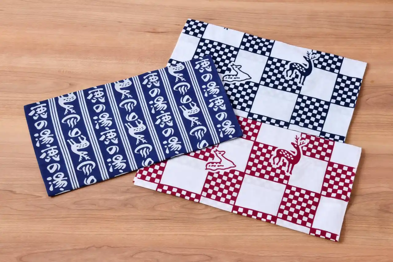 【定山渓 鹿の湯】てぬぐい専門店『かまわぬ』とのコラボ手ぬぐいを12月27日より販売開始