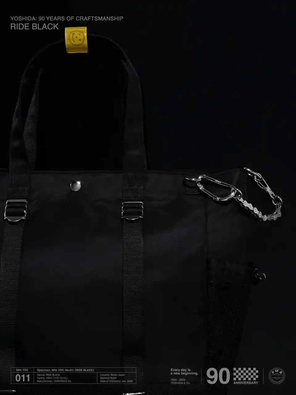 【吉田カバン】 YOSHIDA & Co. 90th Anniversary Project 011「RIDE BLACK」を発売します。