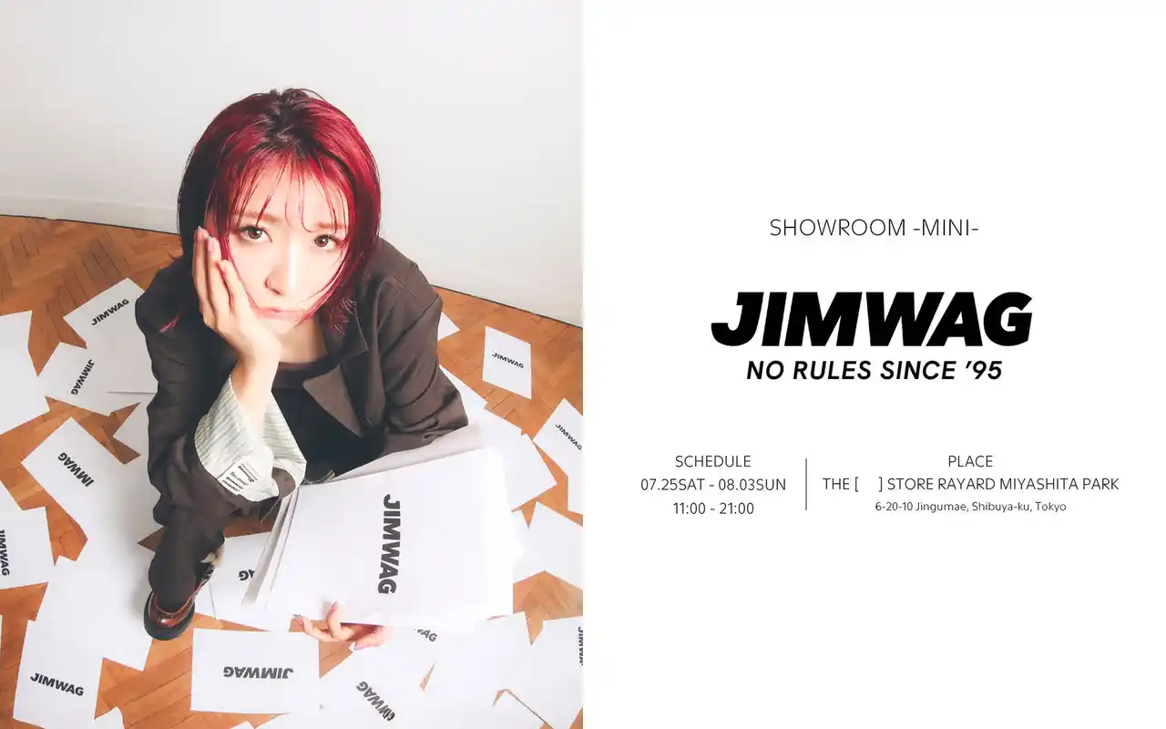 【株式会社MAGIKA】 平成フラミンゴ“NICO”プロデュースブランド「JIMWAG」大好評の期間限定ストア「SHOWROOM-MINI」第二弾が渋谷・RAYARD MIYASHITA PARKにて開催決定！