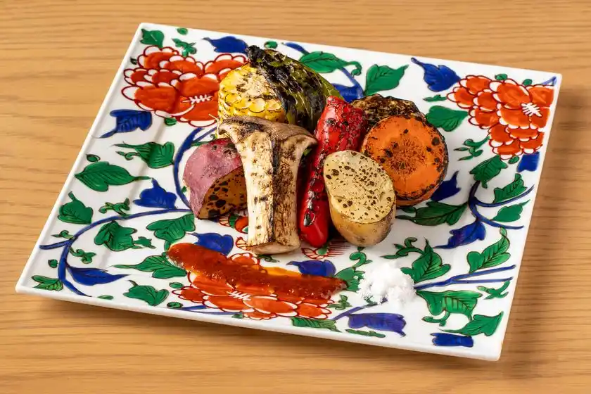 薪焼き 朝獲れ伊都野菜の盛り合わせ