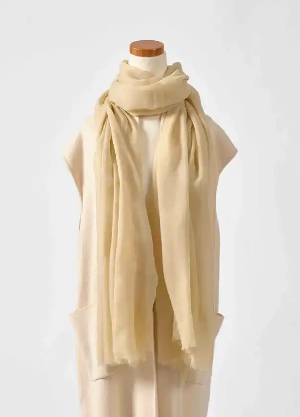 SHOKAY森染ショール(白樺イエロー)