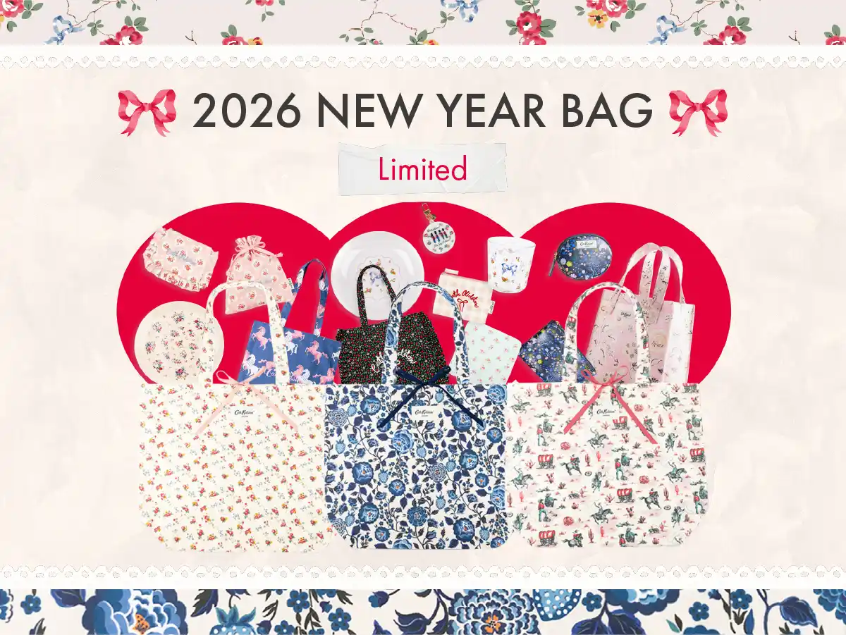 【Cath Kidston】限定トートバッグに人気の雑貨がセットになった中身がわかるNEW YEAR BAG 2026年1月1日（木）発売開始！