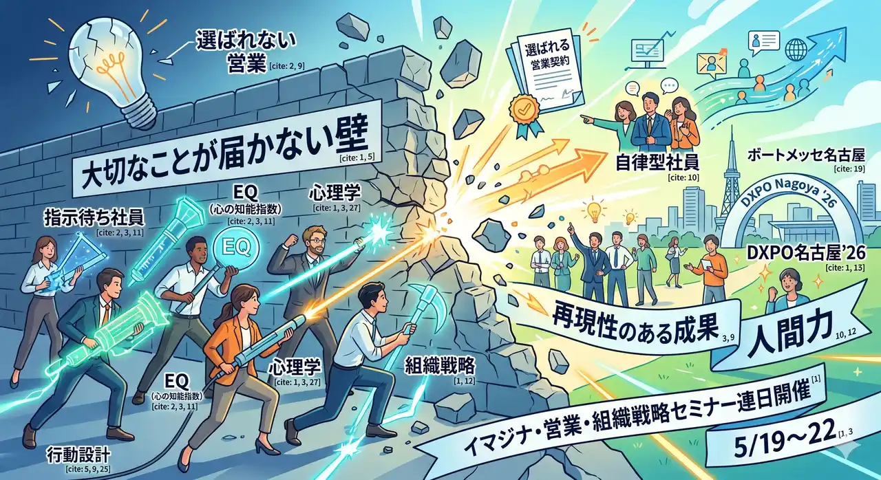 【5/19～22・名古屋】イマジナが「科学×心理学」で組織を再定義する。DXPO名古屋にて、バラバラな組織を一つにする「4つの柱」を初公開！