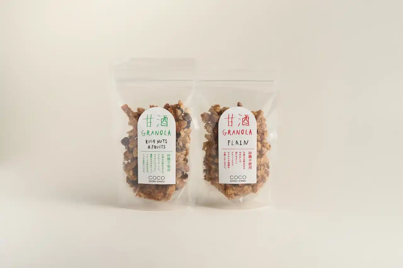 【株式会社CocoChouChou】 ヴィーガンスイーツCocoChouChouが砂糖不使用甘酒グラノーラで健康食市場に参入