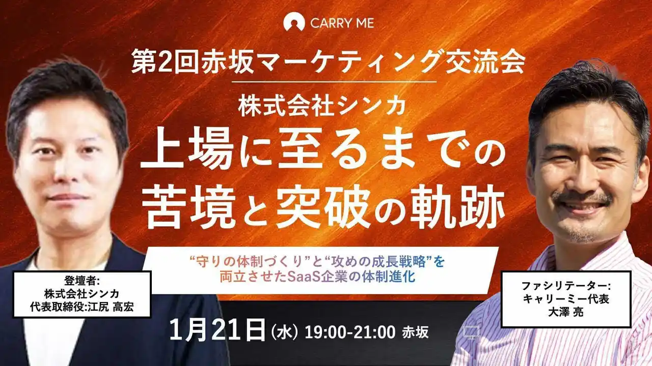【経営者・役員限定交流会】苦境から上場へ！SaaS企業が実践した攻めのマーケ戦略と体制づくりを2026年1月21日に開催