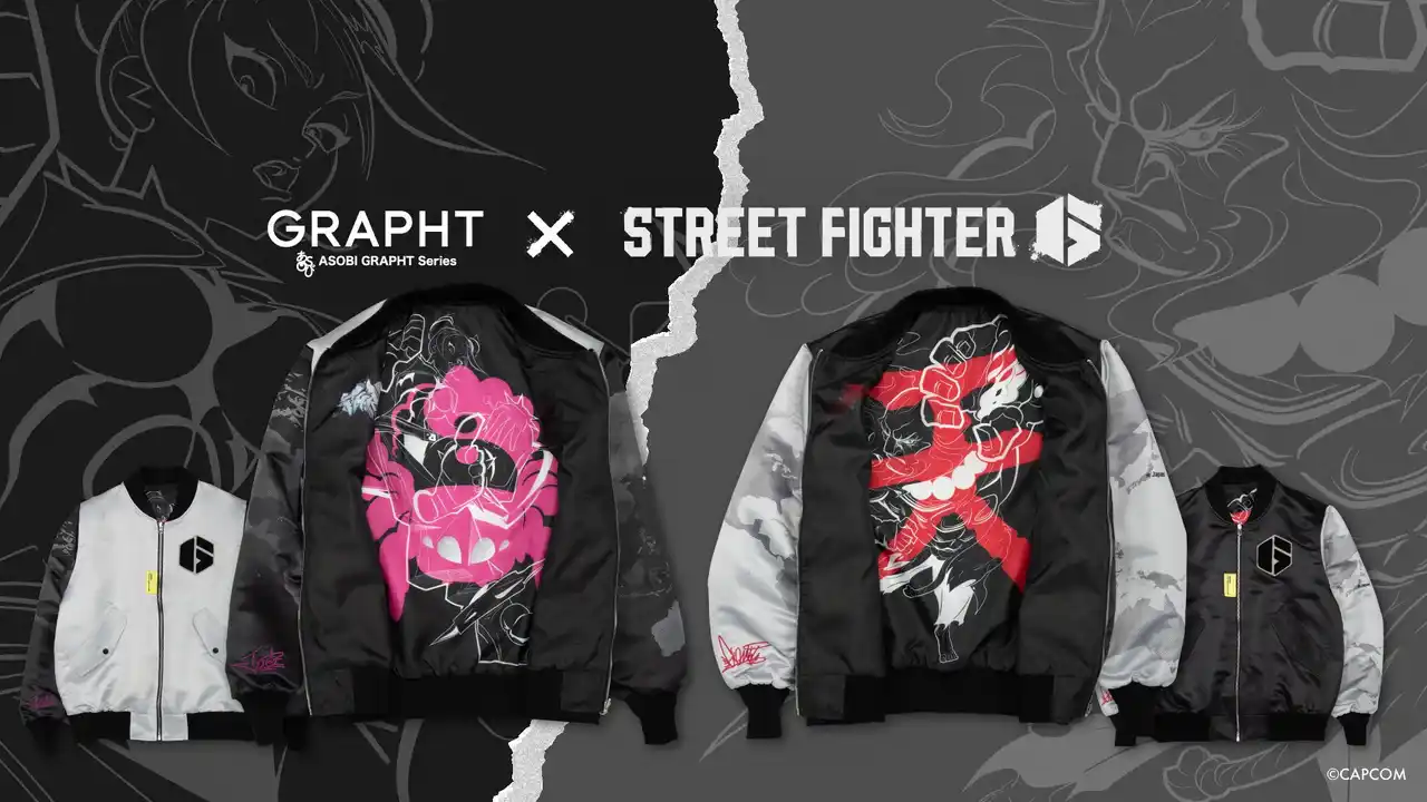 【MSY株式会社】 【GRAPHT】「ストリートファイター 6」ジュリ・豪鬼のリバーシブルブルゾン発売　GRAPHT公式ECで2月4日11:00より予約販売開始