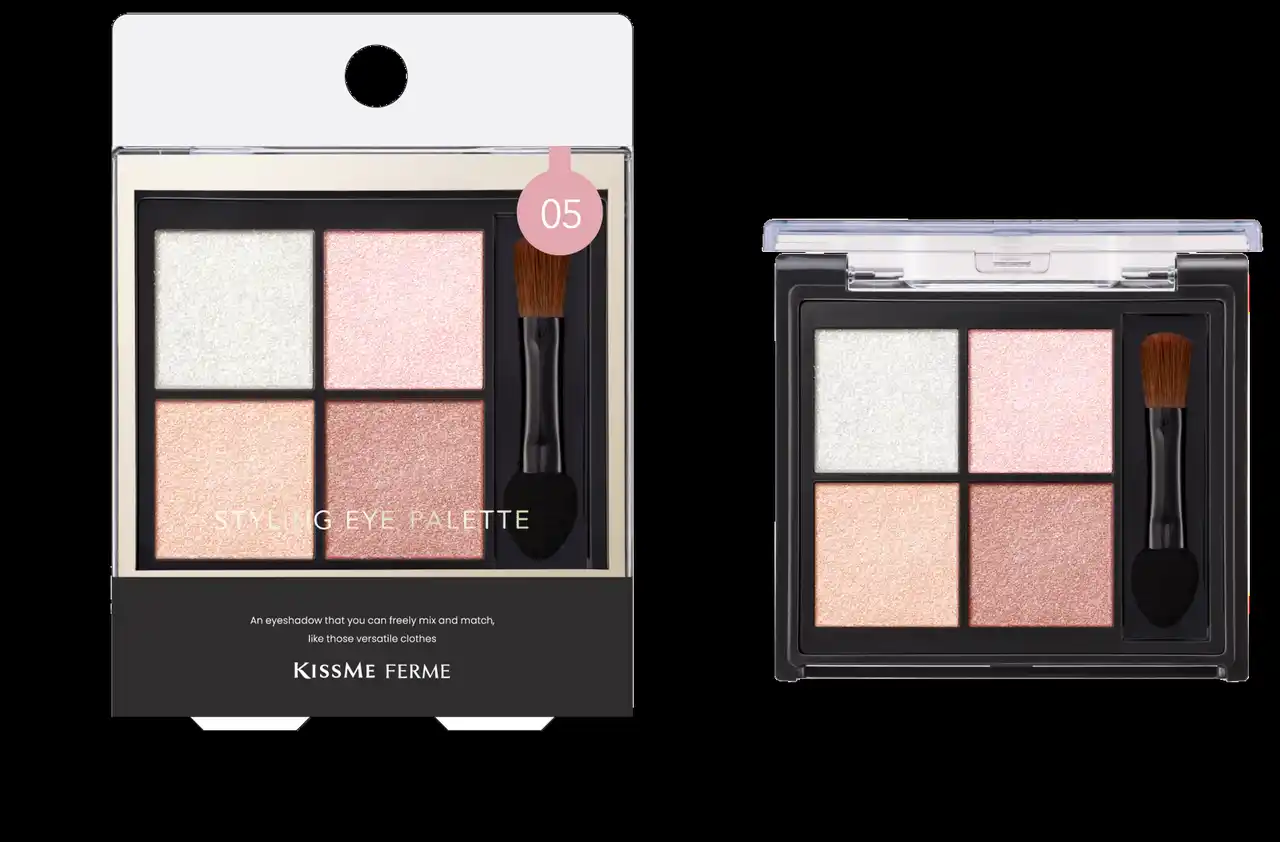 【株式会社伊勢半】 たっぷりラメと繊細グラデで光ゆらめく透明感のある目元へ「スタイリングアイパレット」の大人気限定色「オーガンジーピンク」がついに定番化