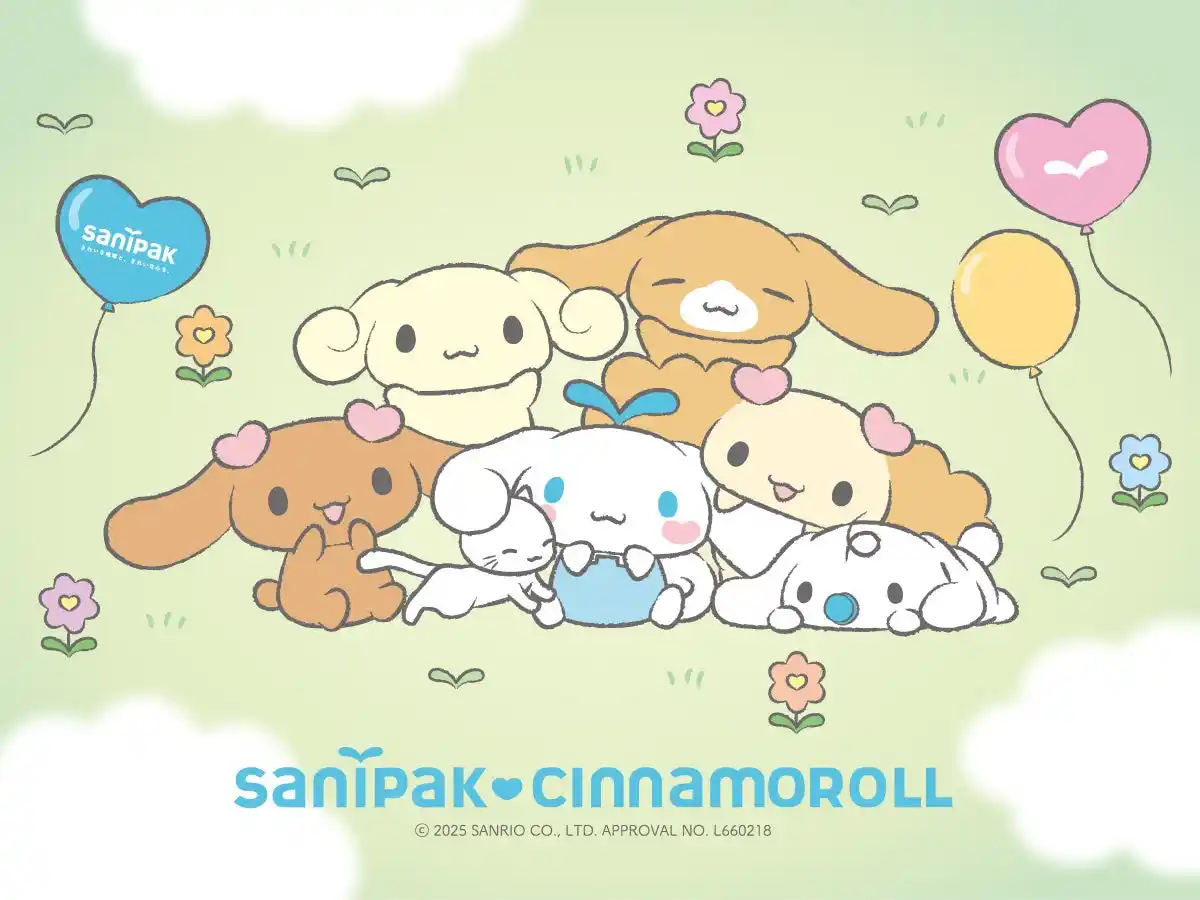 【ご好評につき４年目！】サニパック×シナモロール 限定デザイン オリジナル壁紙＆2026年カレンダーデータを無料配布