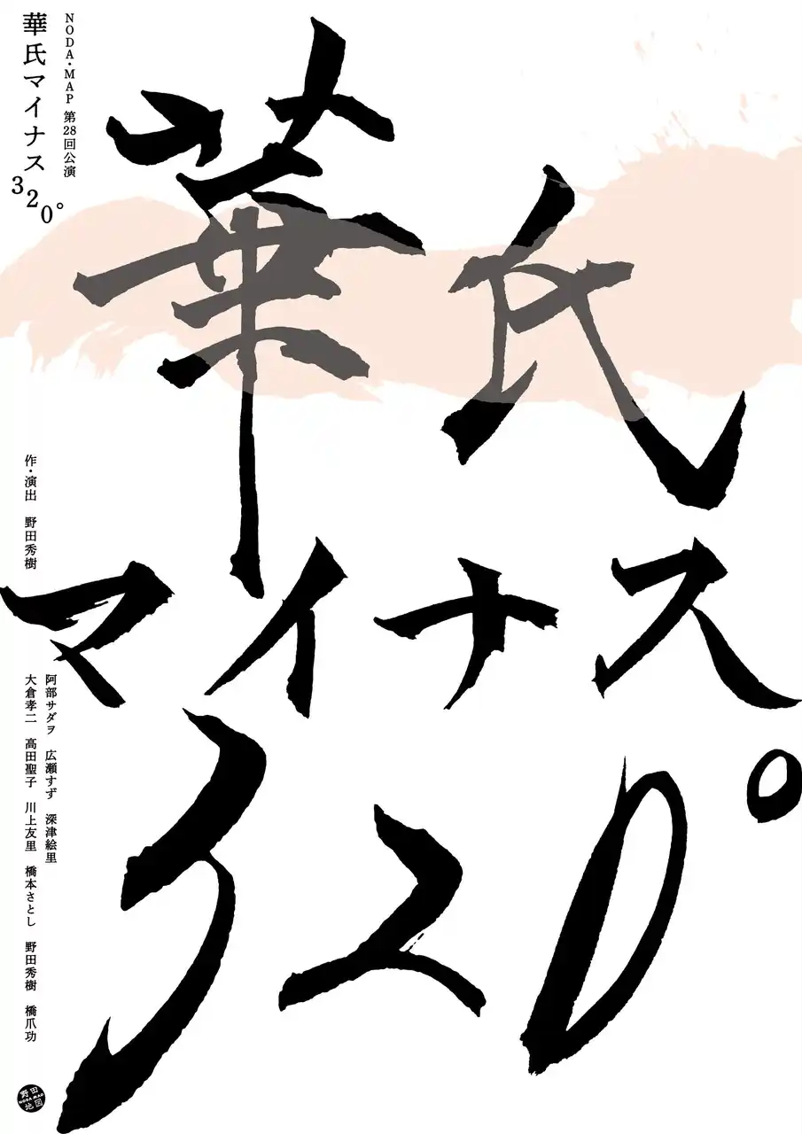 【NODA・MAP】 阿部サダヲ＋広瀬すず＋深津絵里　舞台初競演！！野田秀樹2年ぶりの最新舞台『華氏マイナス320°』上演決定！！