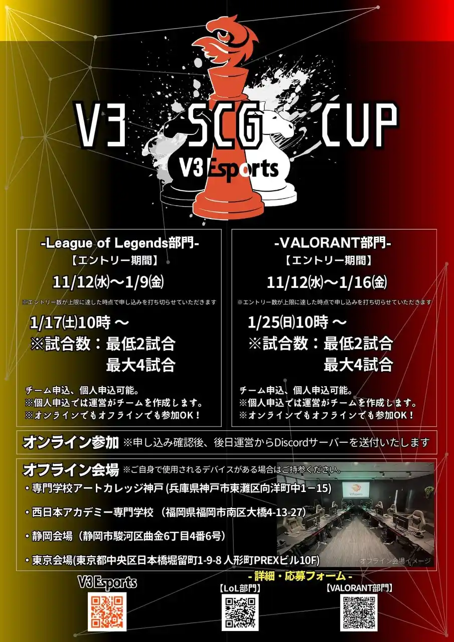 【学校法人 神戸学園】 将来のプロ選手発掘を目的とした『V3 SCG CUP』の開催、および参加募集【2026年1月17日(土) /1月25日(日)】