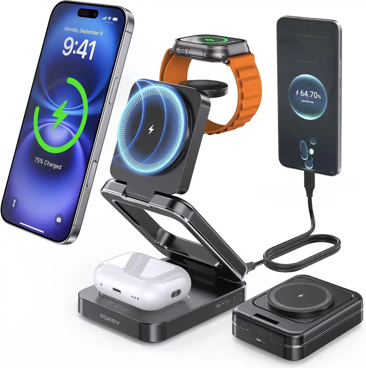 【RORRY】 【47％OFFで登場】新世代ワイヤレススタンド型モバイルバッテリー「RORRY D17」がプライムデー特別価格で新発売！