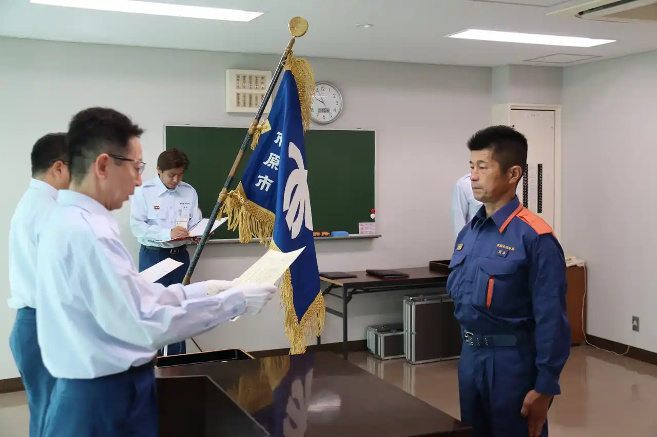 【千葉県市原市】非番日に火災現場で市民2名を救出した消防職員を表彰