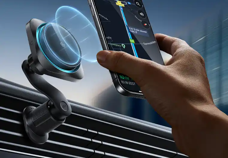 【ロア・インターナショナル】 ESR、Qi2 25W認証で悪路でも安定した超急速ワイヤレス充電が可能な車載ホルダー『OmniLock』発売