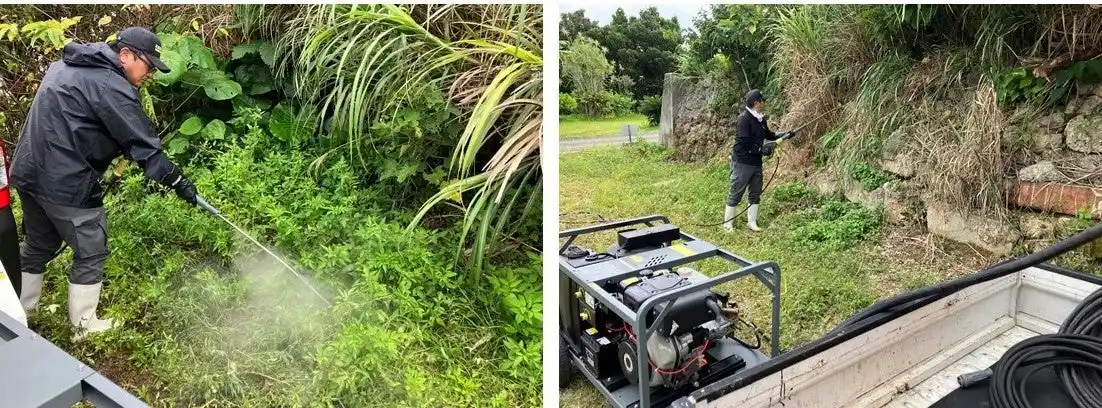 【ケルヒャー ジャパン株式会社】 ケルヒャー、「温水除草システム(R)」を活用し外来種ホタルの防除実証試験に協力