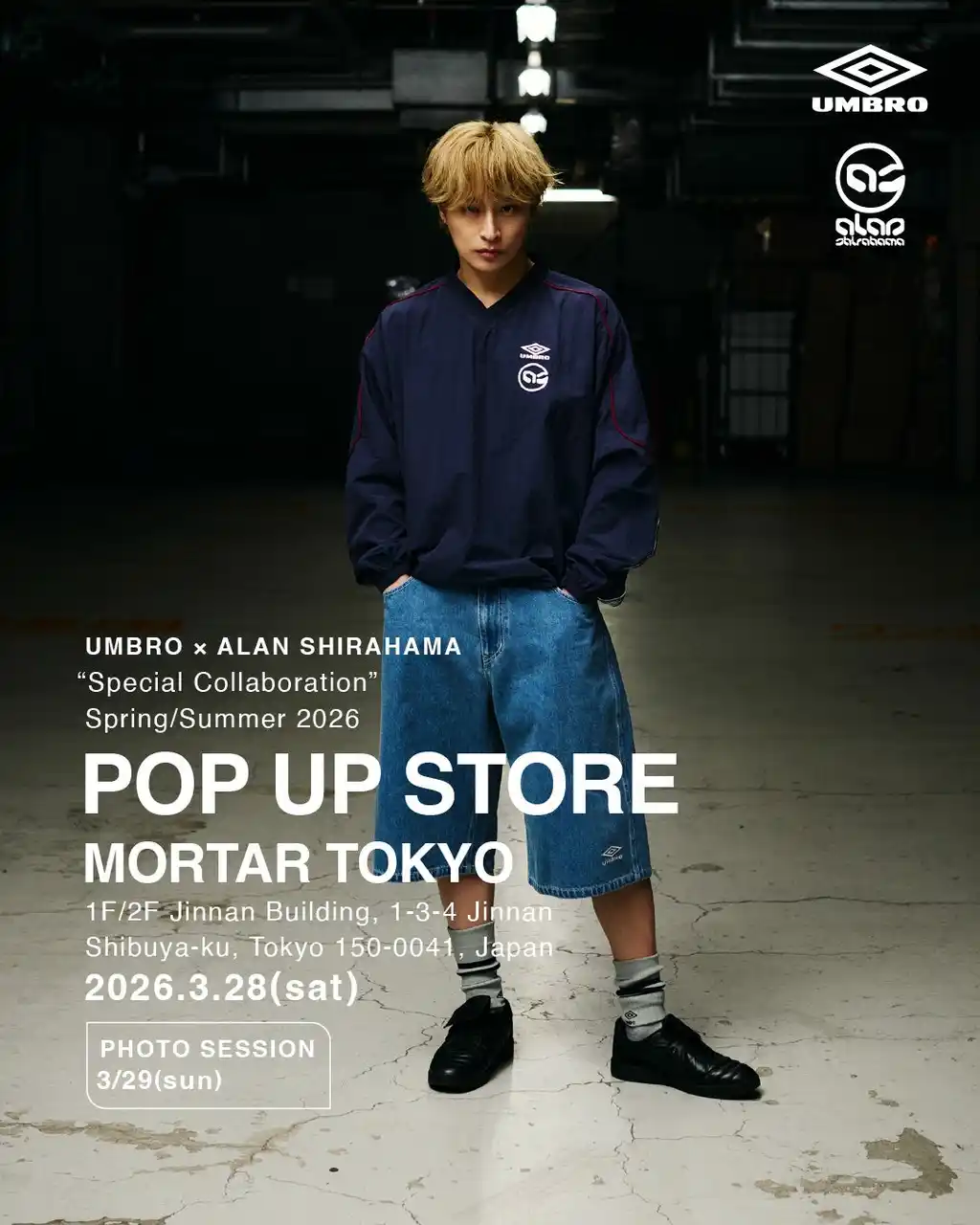 【UMBRO】×【ALAN SHIRAHAMA】が初のコラボレーション！　MORTAR TOKYOでALAN SHIRAHAMA氏登壇イベントを開催！