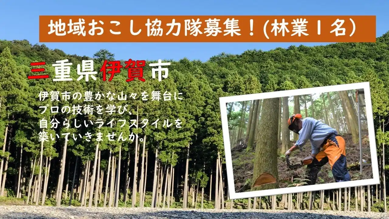 【三重県伊賀市】地域おこし協力隊募集（林業１名）