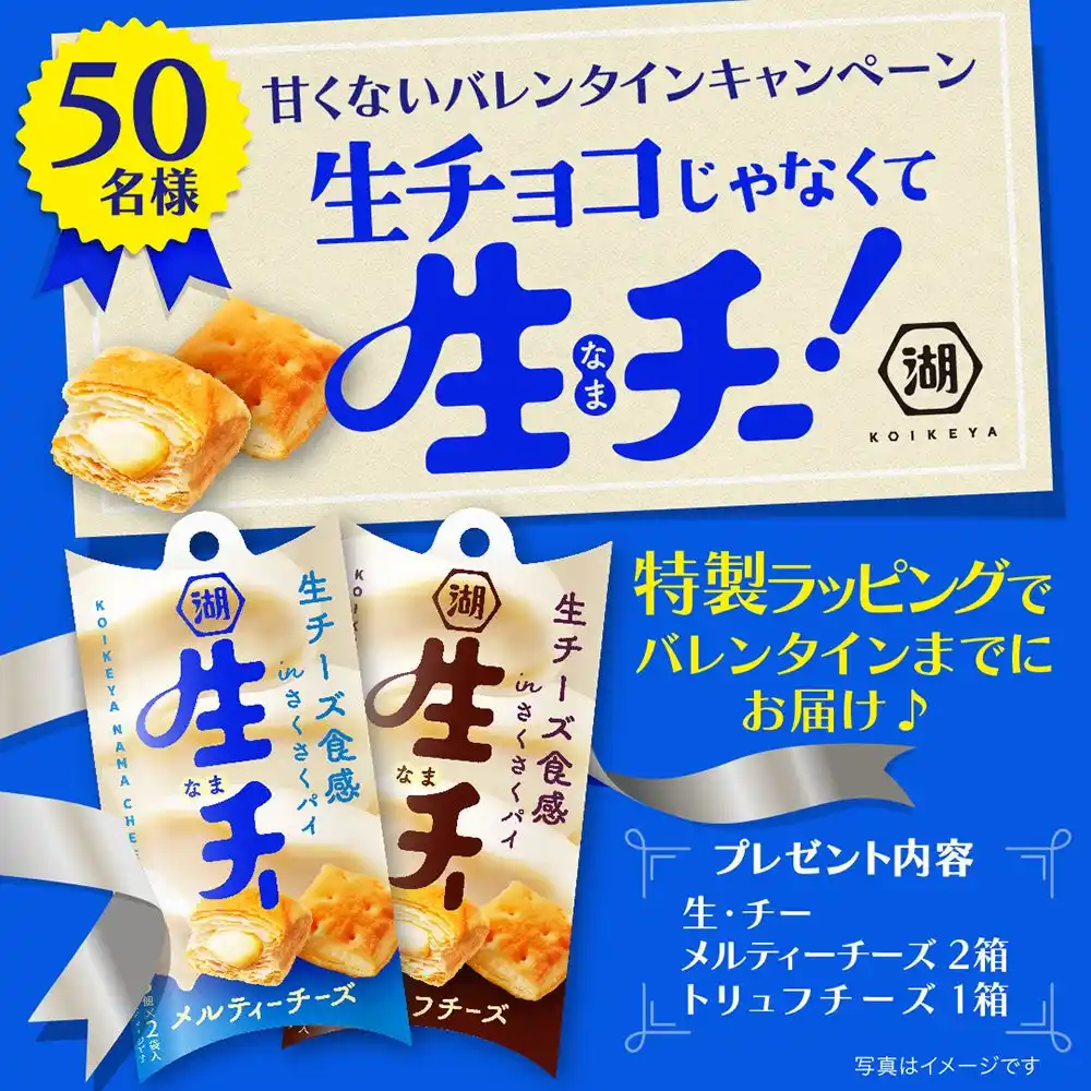 バレンタインに、いつもと違う“甘くない”味わいを「生チョコじゃなくて生・チー 甘くないバレンタインキャンペーン」実施