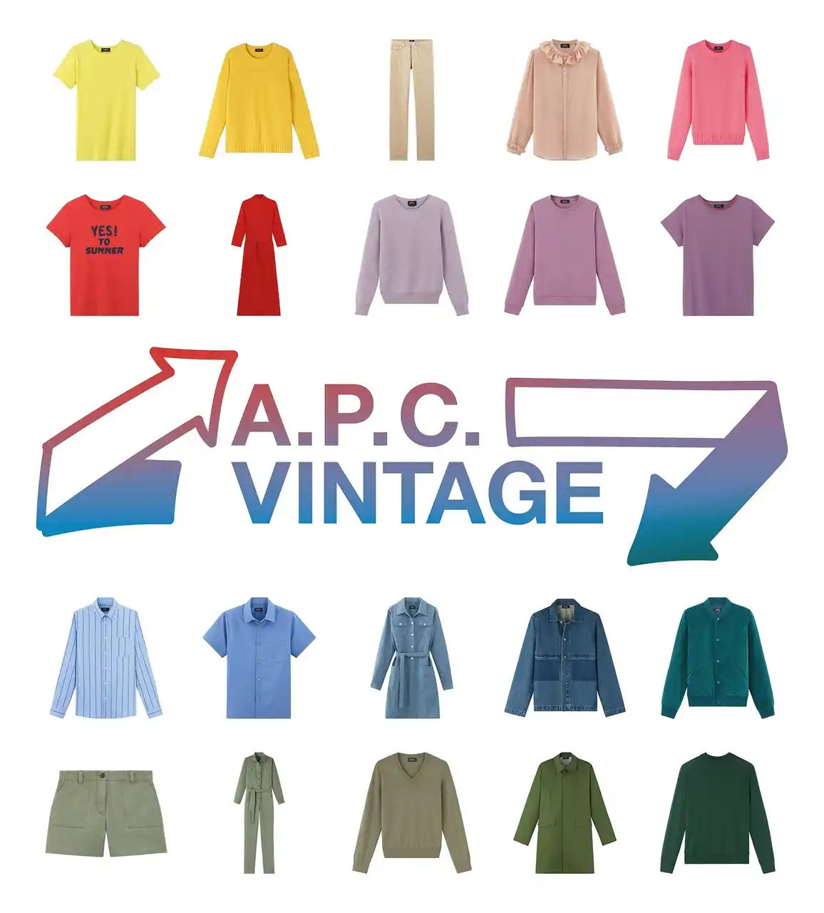 ＜A.P.C.＞「A.P.C.VINTAGEプロジェクト」vol.3 　お客様より回収したA.P.C.アイテムを横浜店にて期間限定で再販売。併せて過去のA.P.C.ウェアの回収も一部店舗にて実施
