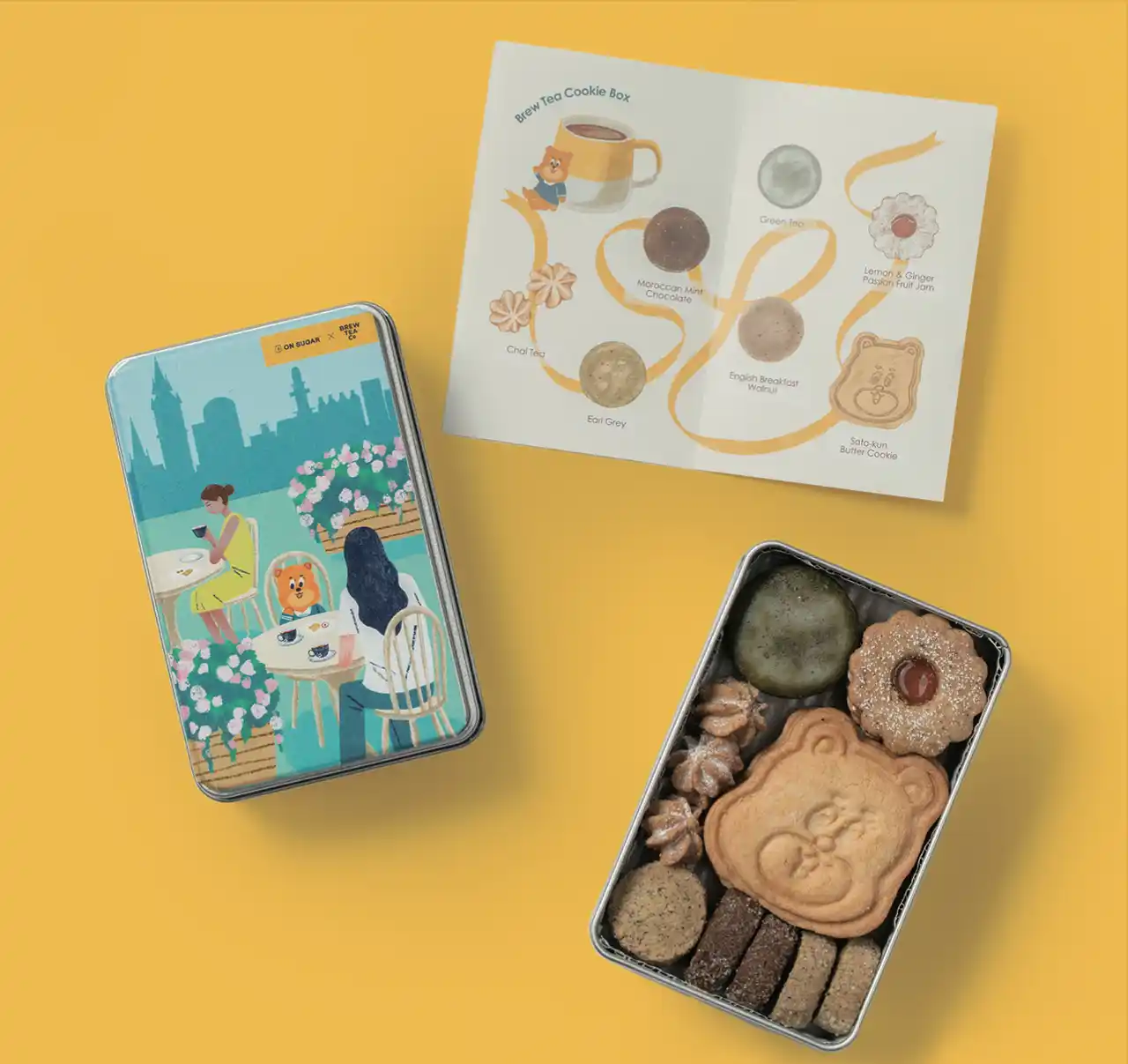 【株式会社ON SUGAR】 【週末限定・数量限定】英国「Brew Tea Co.」の茶葉香る『Brew Tea COOKIE BOX』｜ギフトにもぴったりのクッキー缶を新発売