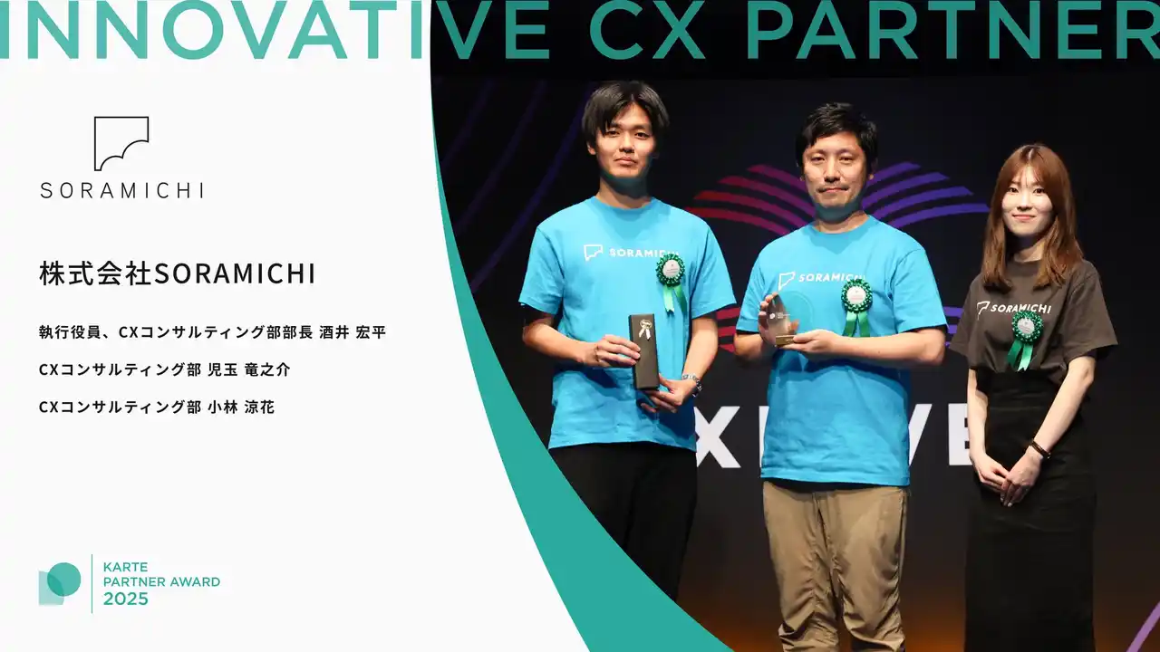 SORAMICHI、「KARTE Partner Award 2025」において 「Innovative CX Partner」を2年連続で受賞