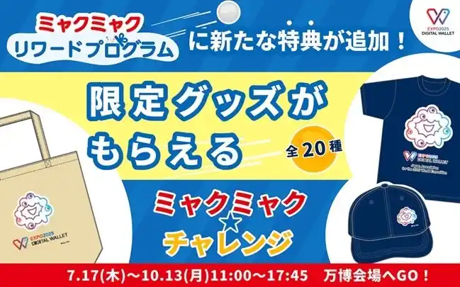 ギフトパッド、2025年大阪・関西万博のミャクミャクリワードプログラム『ミャクミャク☆チャレンジ』における限定グッズ、１９種の制作に協力