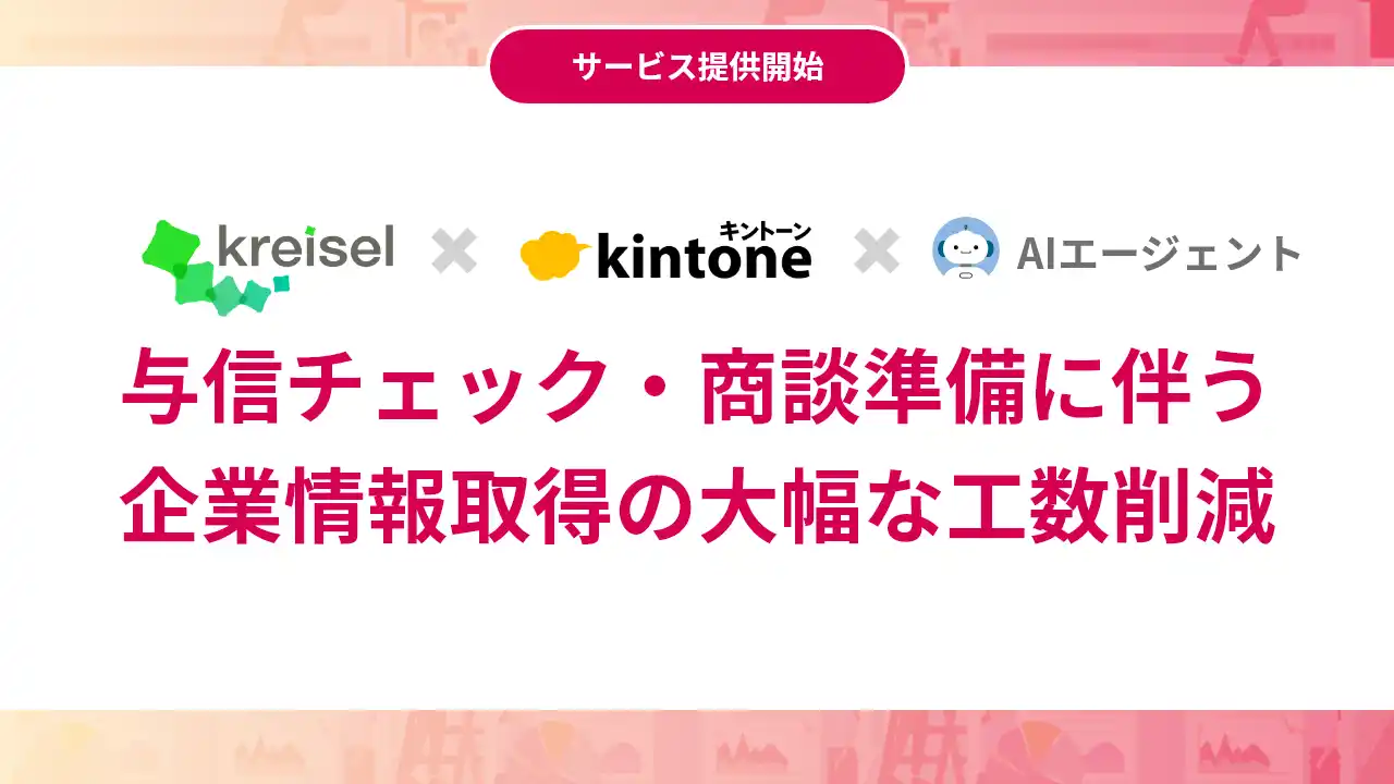 トライコーン、クライゼルとkintone・AIエージェントを連携し、与信チェック・商談準備に伴う企業情報取得フローの大幅な工数削減を実現