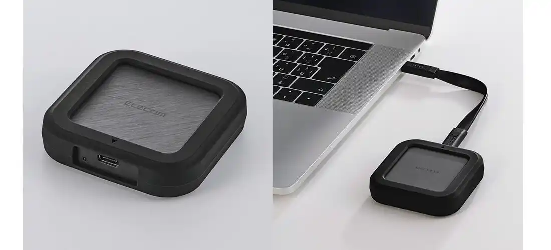 【エレコム株式会社】 USB 40Gbps対応の高速データ転送！シリコンカバーで本体をやさしく保護する、コンパクトな外付けポータブルSSDを新発売