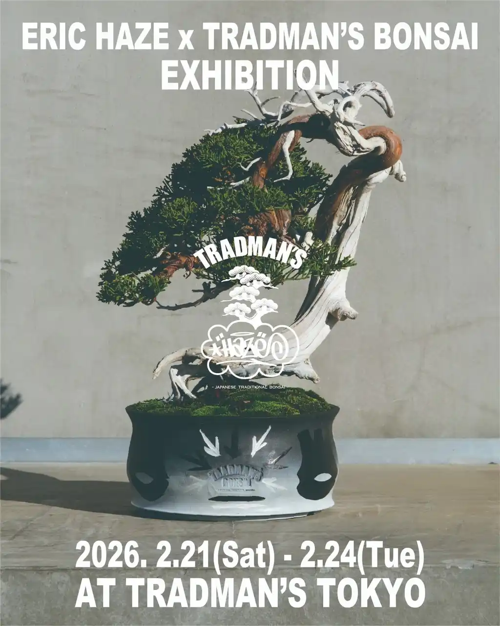 【株式会社ビーズインターナショナル】 【ERIC HAZE × TRADMAN'S BONSAI】アートと盆栽が融合する新たな表現の場。東京・丸の内にてコラボレーション展覧会を開催