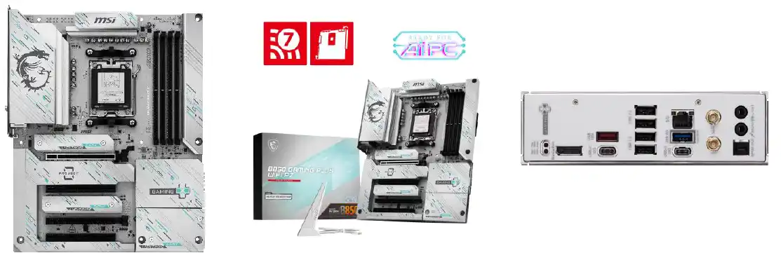 【エムエスアイコンピュータージャパン株式会社】 MSI、背面コネクタデザインを採用したホワイトカラーマザーボード「B850 GAMING PLUS WIFI PZ」を発売