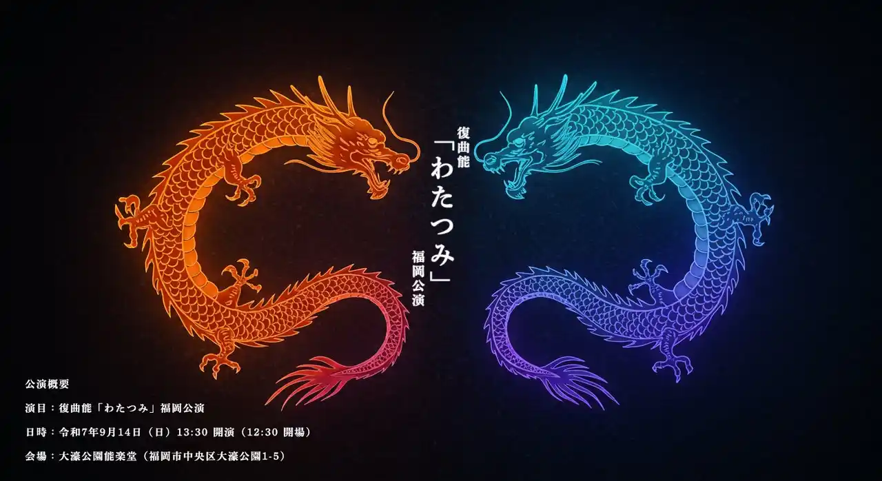 復曲能「わたつみ」福岡公演 ー 日本文化継承と地域活性化を想いに協賛決定
