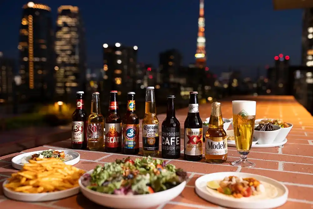【ソルト・コンソーシアム株式会社】 東京タワーを臨む都心の真ん中で、自由に巻いて、自由に酔う。TOKYO NODE CAFE初のビアテラスプラン「TERRACE de TACOS」開催！