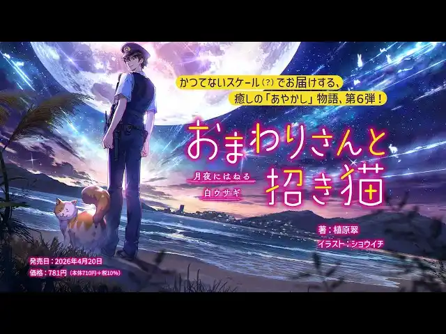 舞台のモデルは静岡！続々重版人気シリーズ最新刊『おまわりさんと招き猫　月夜にはねる白ウサギ』本日4月20日発売！