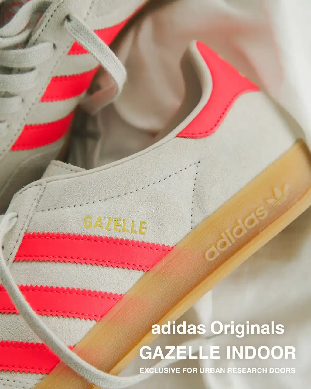 【（株）アーバンリサーチ】 ショッキングピンクのカラーリングがアイコニックなadidas Originals「GAZELLE INDOOR」 EXCLUSIVE for URBAN RESEARCH DOORSが登場！