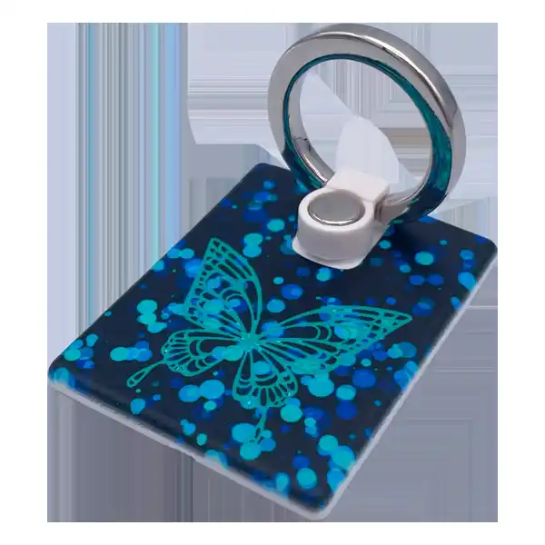 【丸井織物株式会社】 スマホの落下をしっかりガード！便利なスタンド機能付き「モバイルリングホルダー（スクエア型）」新登場！