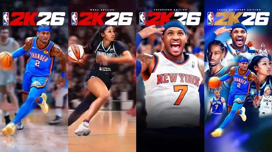 【テイクツー・インタラクティブ・ジャパン合同会社】 コートの主役をつかみ取れ ―『NBA(R) 2K26』カバー選手を発表！シェイ・ギルジャス＝アレクサンダー、エンジェル・リース、カーメロ・アンソニーがそれぞれ登場