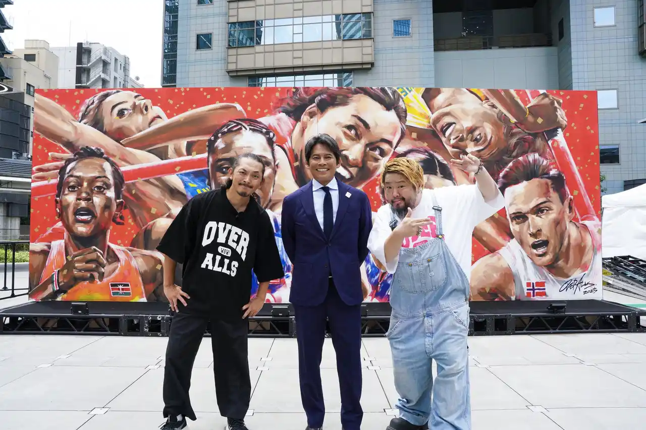 東京2025世界陸上が壁画アートに。都内5ヶ所にOVER ALLsが壁画を制作。