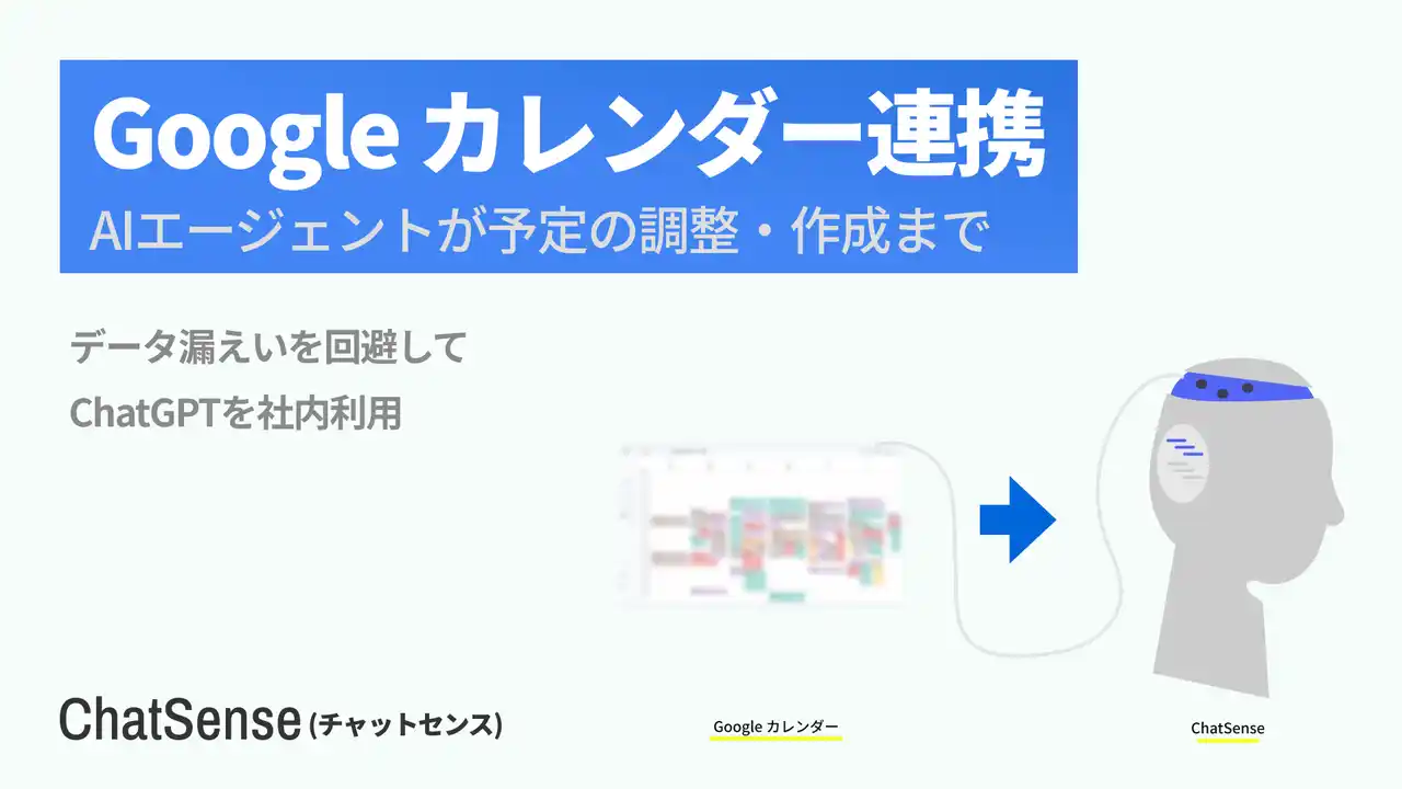 【株式会社ナレッジセンス】 AIが「Googleカレンダーの予定」作成まで可能に。法人向けAIエージェント「ChatSense」が新機能公開