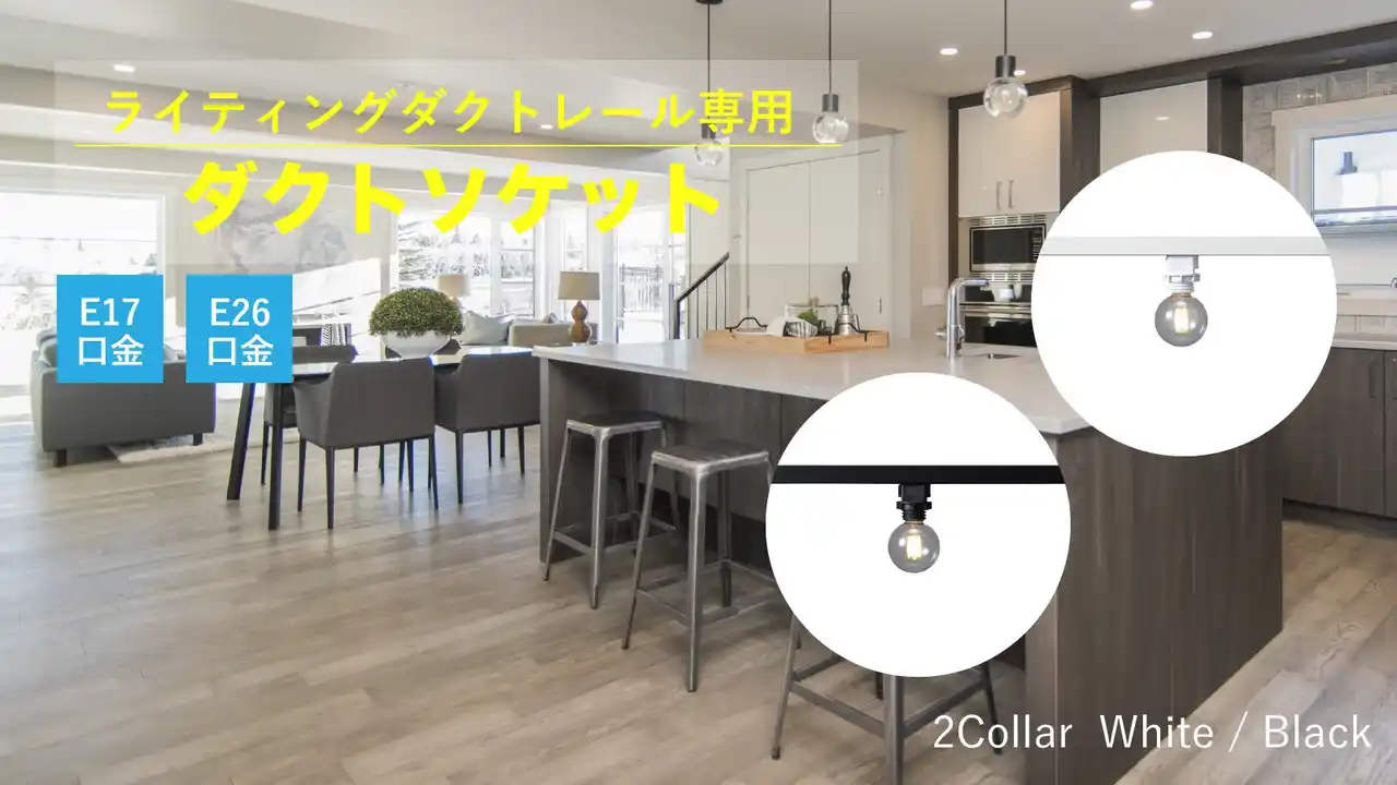 【株式会社ヤザワコーポレーション】 ライティングダクトレール用口金変換ソケットを発売。