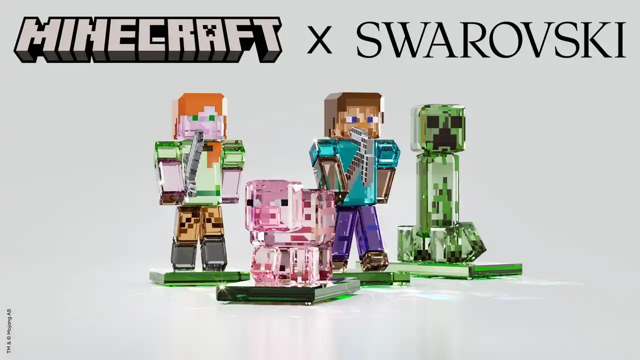 Swarovskiクリスタルで輝くMinecraftのキャラクターたち
