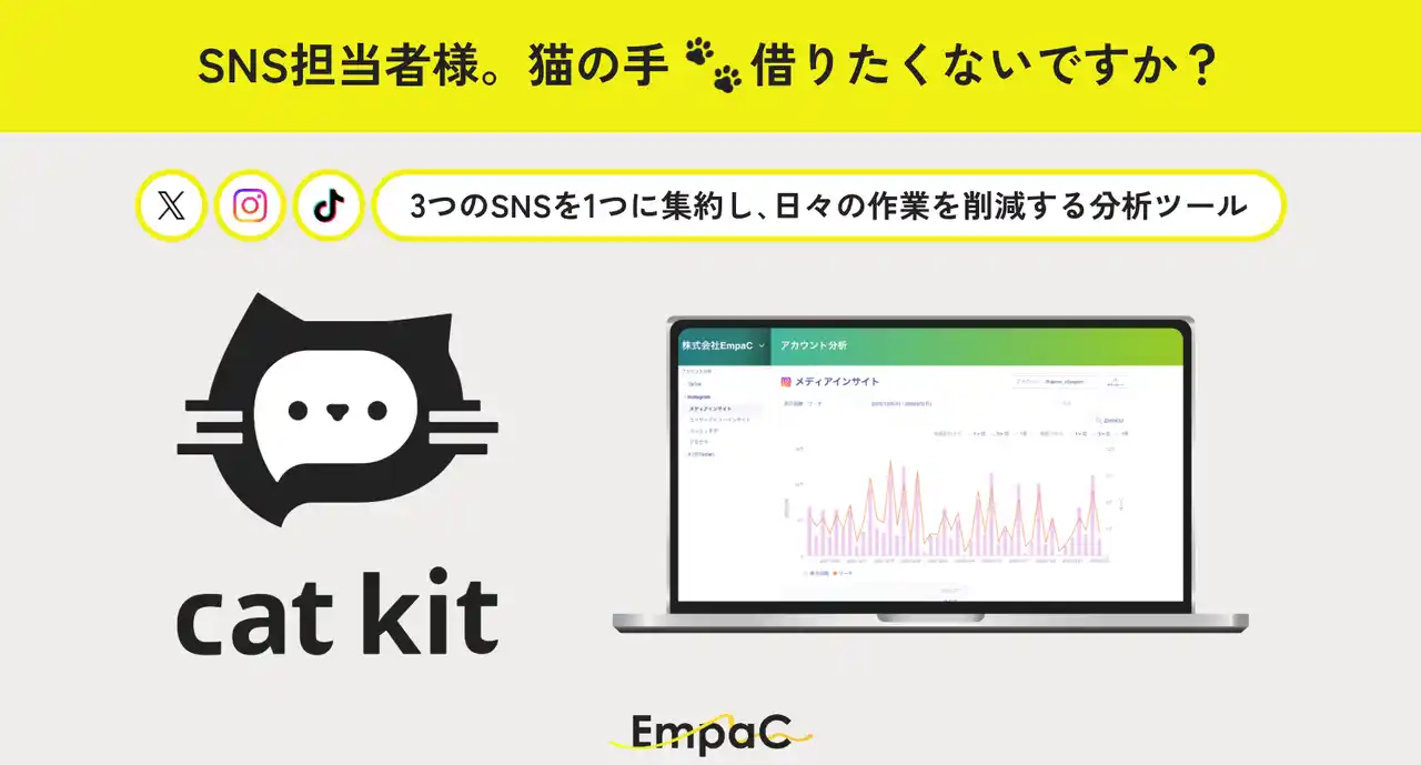 【株式会社EmpaC】 SNSのプロ×データのプロが共同開発したデータ分析ツール「cat kit」正式リリース