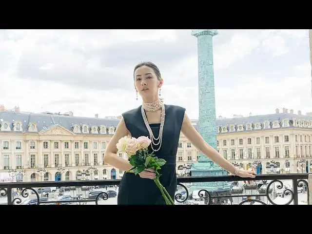 【株式会社ミキモト】 北川景子、ミキモトのジュエリーを纏ってパリ・ヴァンドーム広場へ