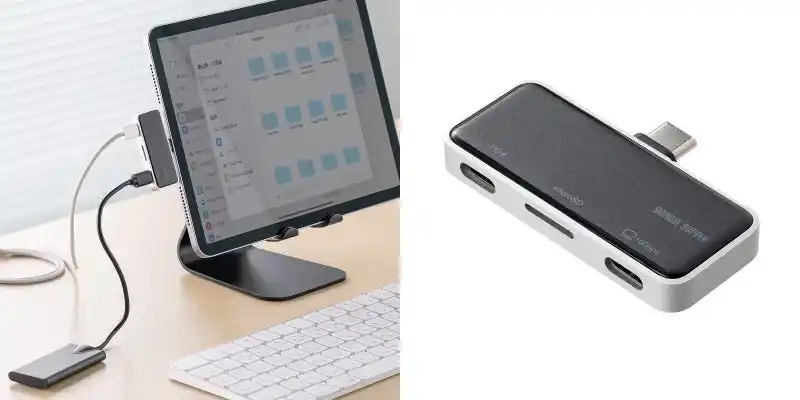 【サンワダイレクト】 映像×充電×microSDを1台に！映像出力対応の小型モバイルハブを12月16日に発売