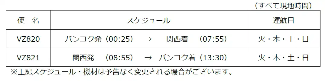 【関西エアポート株式会社】 関西国際空港 タイベトジェット