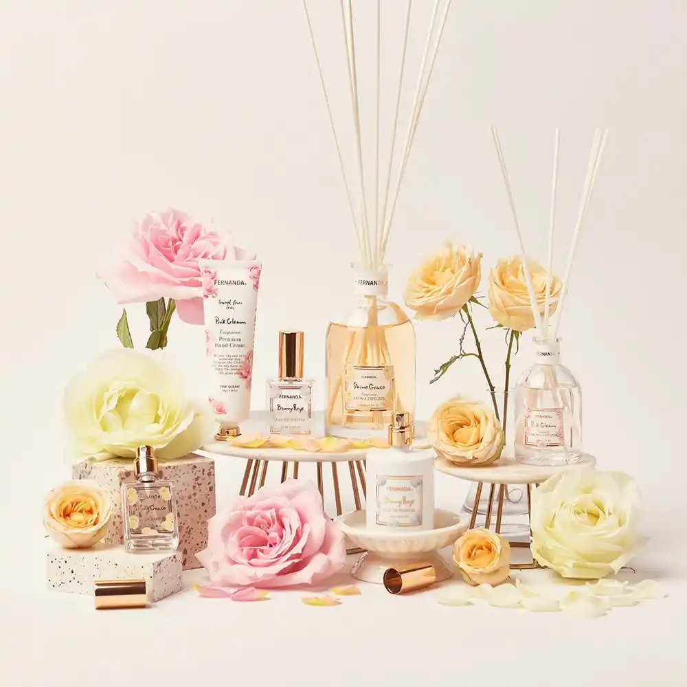 【株式会社FERNANDA JAPAN】 国産バラを贅沢に使用した3種のバラの香り、「ローズ コレクション」が新登場