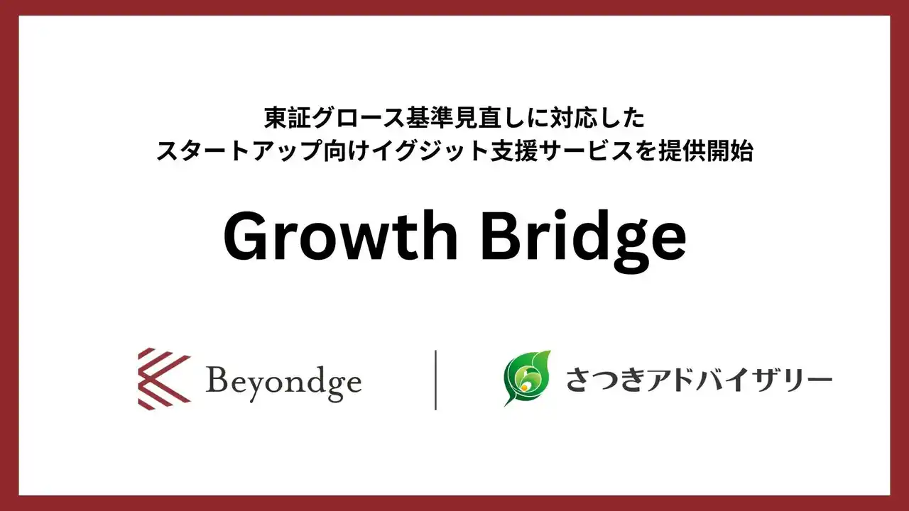 【Beyondge株式会社】 さつきアドバイザリーと共同で、スタートアップ向けイグジット支援サービス「Growth Bridge」を提供開始