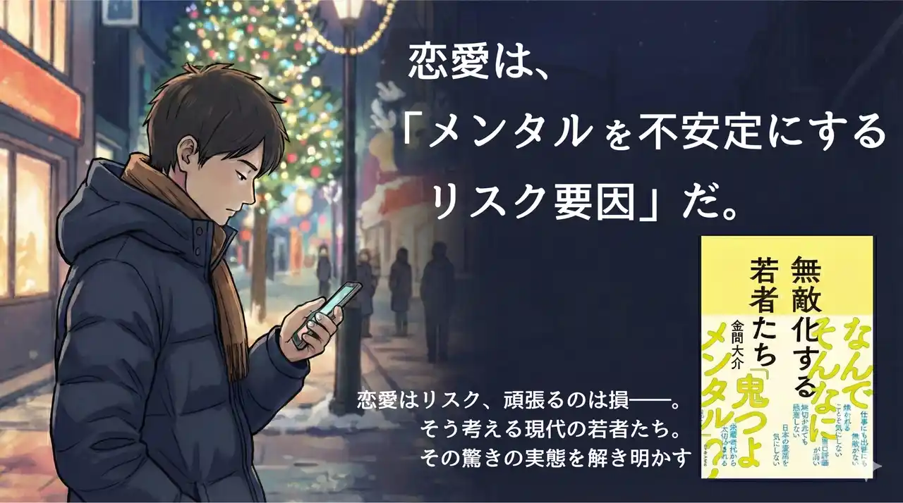 【株式会社東洋経済新報社】 Z世代は「選択的クリぼっち」が主流！"恋愛はリスク"と感じる若者の深層心理をデータで分析した『無敵化する若者たち』――12月24日発売